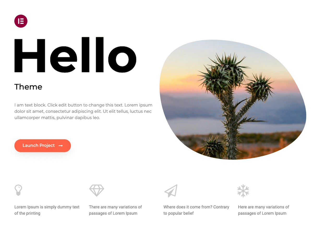 hello theme hello elementor