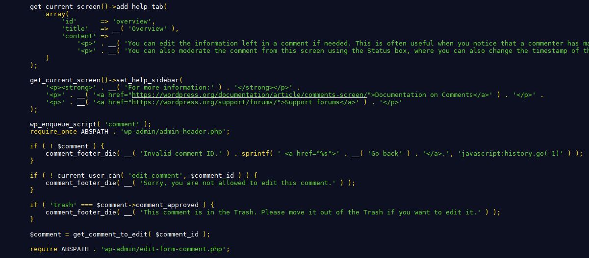 php wordpress código PHP de wordpress