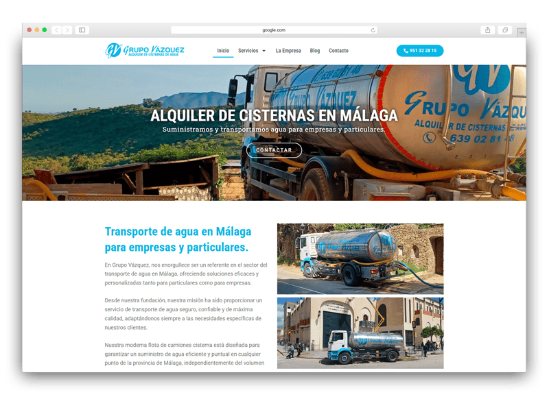 grupo vazquez Transporte y alquiler de cubas de agua